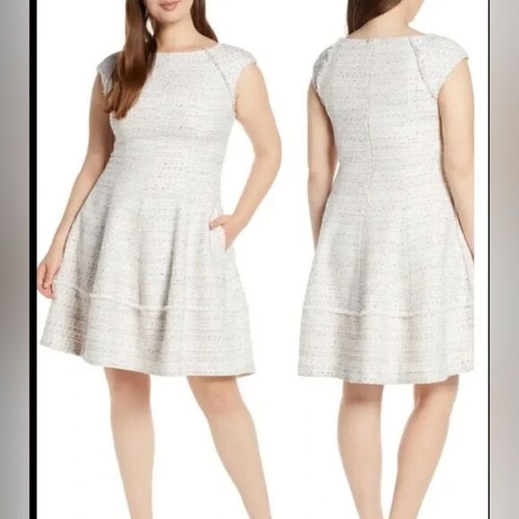 HARPER ROSE Tweed Fit & Flare Dress - Size 6 - Picture 1 of 4